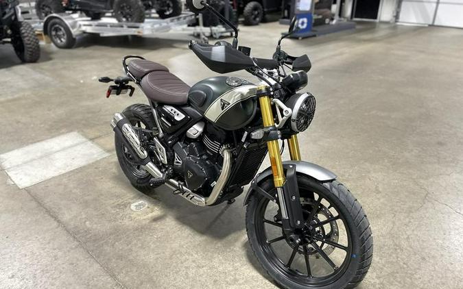 2024 Triumph Scrambler 400 X Matte Khaki Green / Fusion White