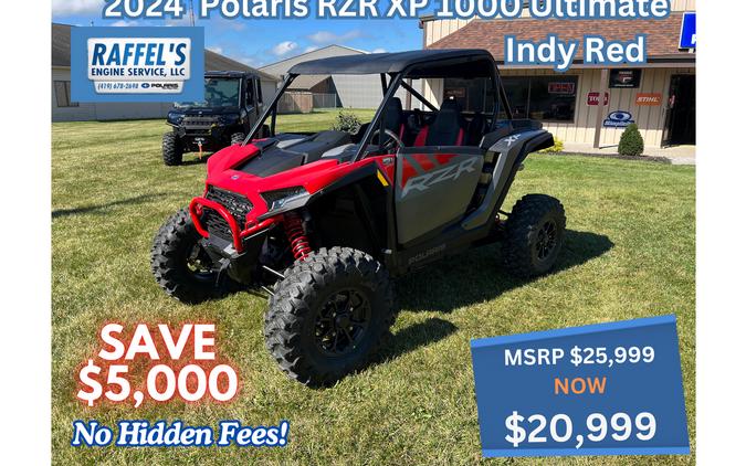 2024 Polaris Industries RZR XP 1000 Ultimate Indy Red