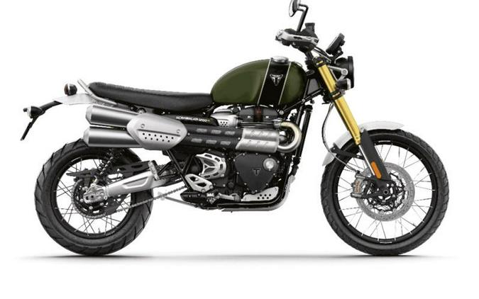 2022 Triumph Scrambler 1200 XE Matt Khaki Green Matt Jet Black