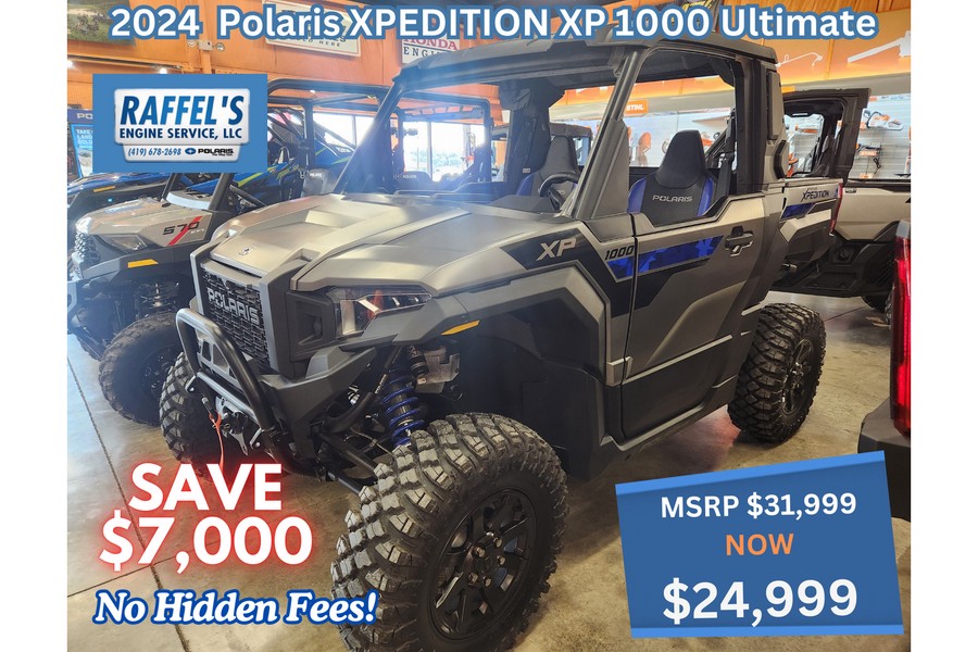 2024 Polaris Industries Xpedition XP 1000 Ultimate Matte Heavy Metal