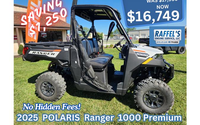 2025 Polaris Industries Ranger 1000 Premium White Lightning