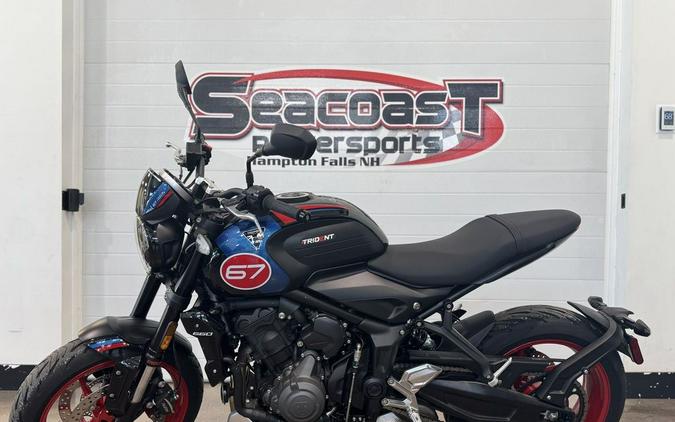 2026 Triumph Trident 660 Triple Tribute Edition Sapphire Black and Cobalt Blue