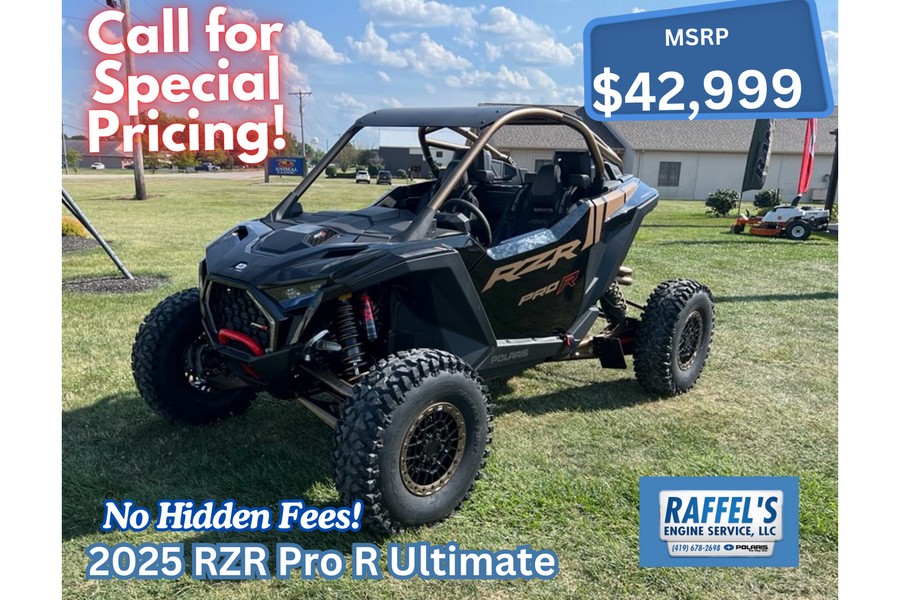 2025 Polaris Industries RZR Pro R Ultimate Black Crystal and Shadow Bronze