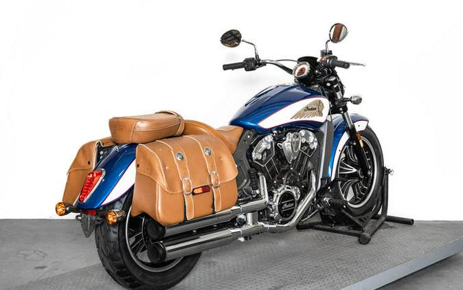 2018 Indian Motorcycle® Scout® ABS Brilliant Blue over White with Red Pinstripe