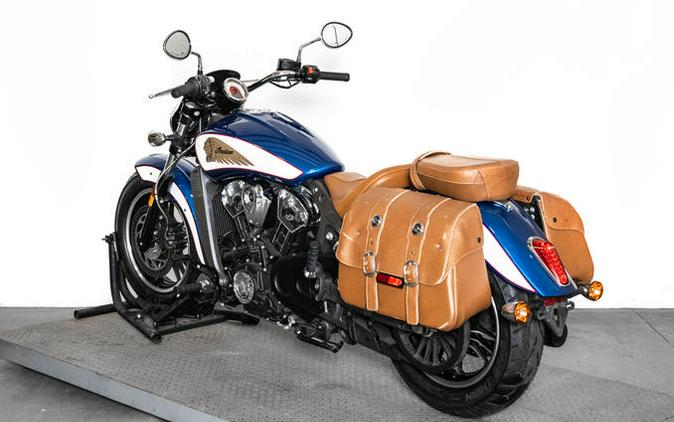 2018 Indian Motorcycle® Scout® ABS Brilliant Blue over White with Red Pinstripe