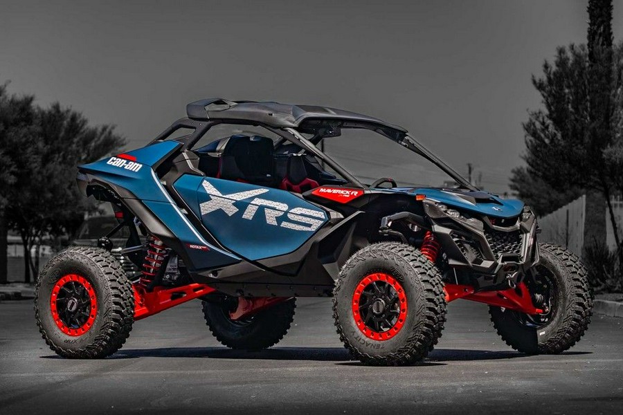 2025 Can-Am® Maverick R X RS with Smart-Shox Dusty Navy & Legion Red