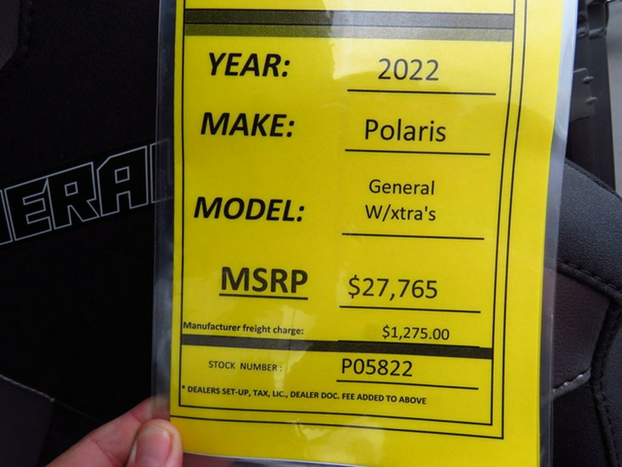 2022 Polaris GENERAL 1000 Premium
