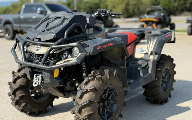 2022 Can-Am Outlander X Mr 1000R Liquid Titanium & Magma Red