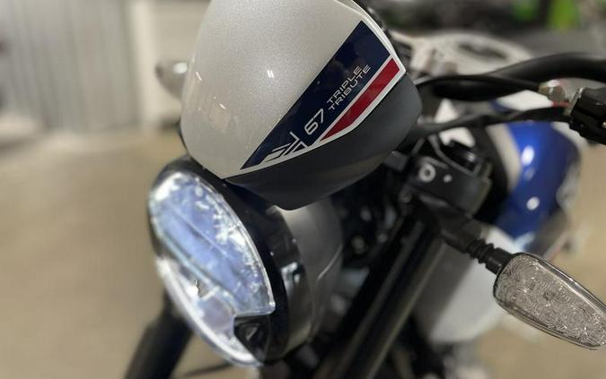 2024 Triumph Trident 660 Triple Tribute Edition Snowdonia White