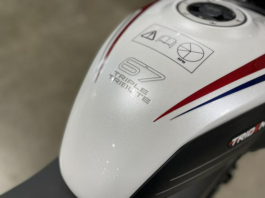 2024 Triumph Trident 660 Triple Tribute Edition Snowdonia White