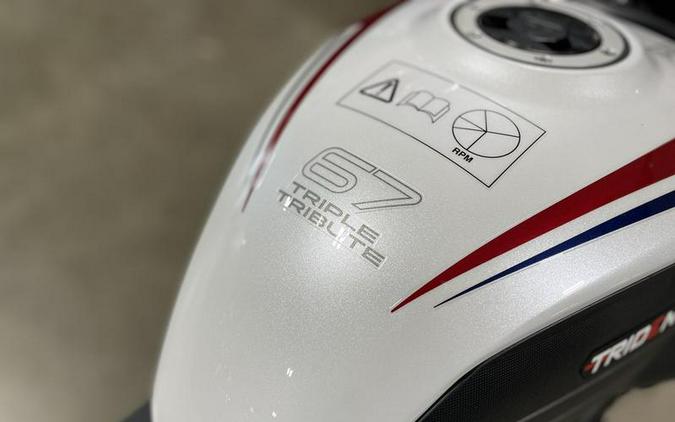 2024 Triumph Trident 660 Triple Tribute Edition Snowdonia White