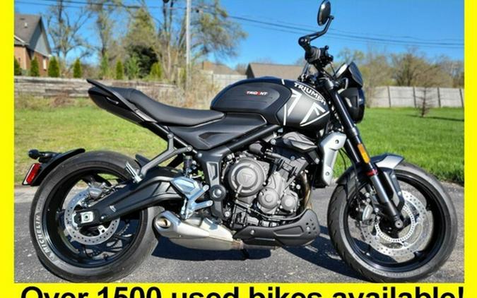 2022 Triumph Trident 660 Matt Jet Black and Silver Ice 660