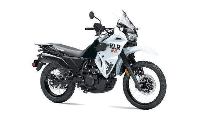 2024 Kawasaki KLR® 650 S - Pearl Crystal White/Metallic Carbon Gray