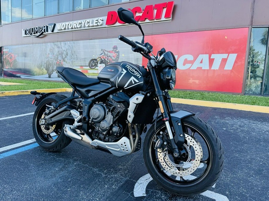 2022 Triumph Trident 660 Matt Jet Black And Silver Ice