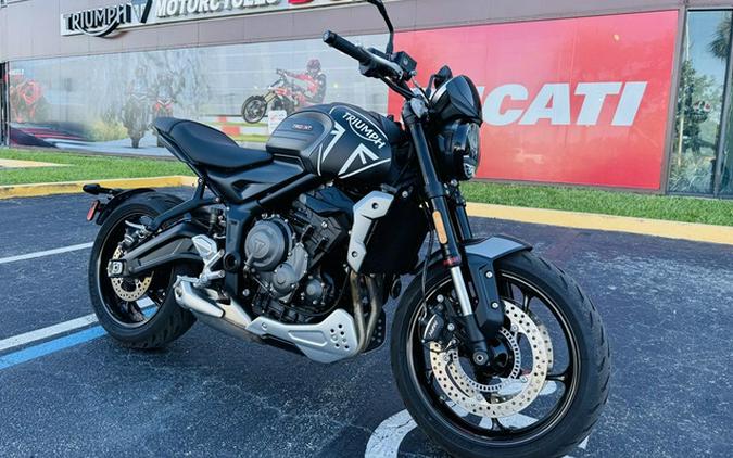 2022 Triumph Trident 660 Matt Jet Black And Silver Ice