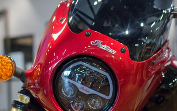 2025 Indian 101 Scout Sunset Red Metallic With Graphics