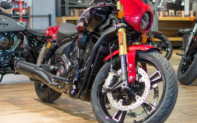 2025 Indian 101 Scout Sunset Red Metallic With Graphics