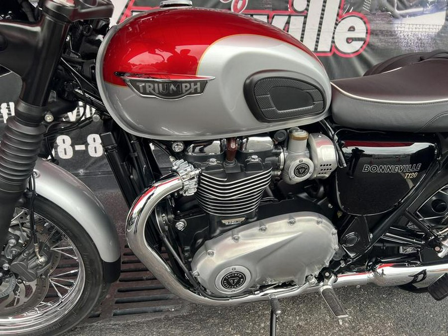 2018 Triumph Bonneville T120 Cranberry Red and Aluminium Silver