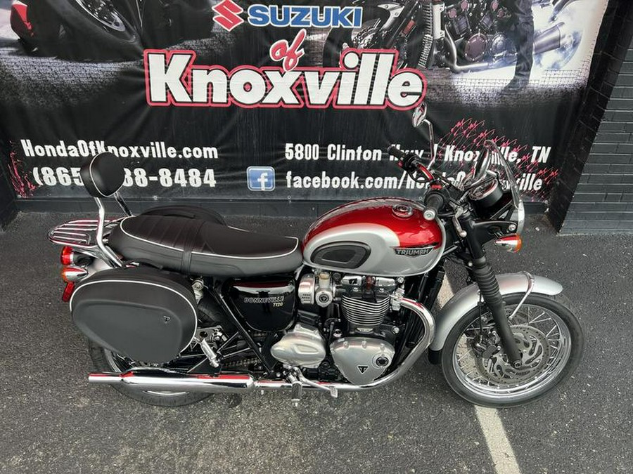 2018 Triumph Bonneville T120 Cranberry Red and Aluminium Silver