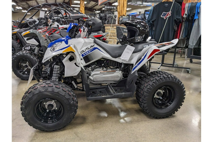 2024 Polaris Industries Outlaw® 110 EFI- WHITE/BLUE