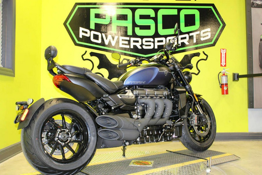 2025 Triumph Rocket 3 Storm GT Matte Sapphire Black and Satin P