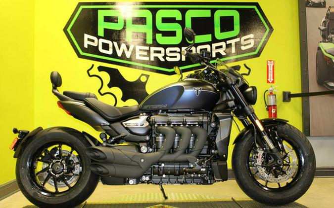 2025 Triumph Rocket 3 Storm GT Matte Sapphire Black and Satin P