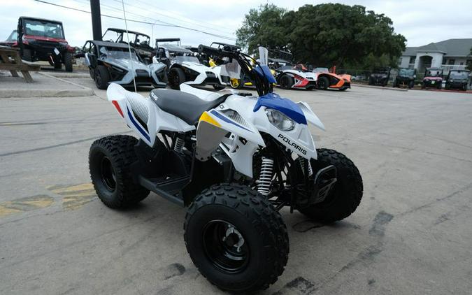 New 2025 POLARIS OUTLAW 110 EFI CA BRIGHT WHITE BLUE