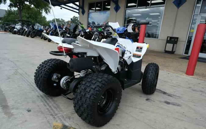 New 2025 POLARIS OUTLAW 110 EFI CA BRIGHT WHITE BLUE