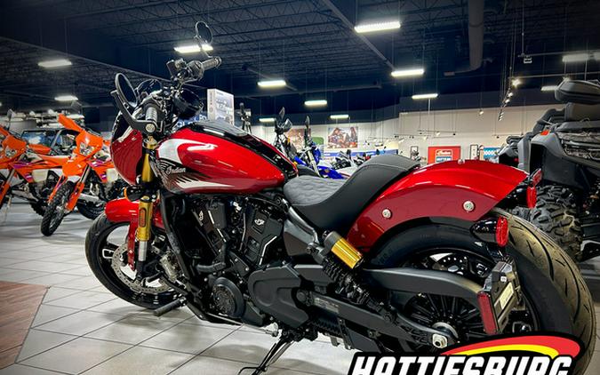 2025 Indian 101 Scout Sunset Red Metallic With Graphics
