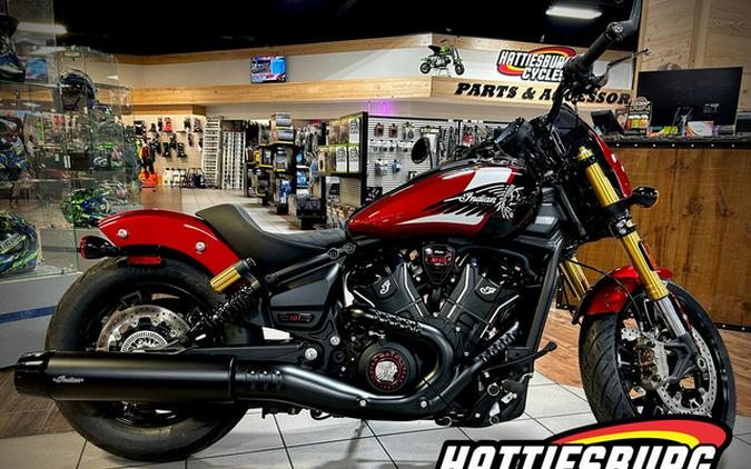 2025 Indian 101 Scout Sunset Red Metallic With Graphics