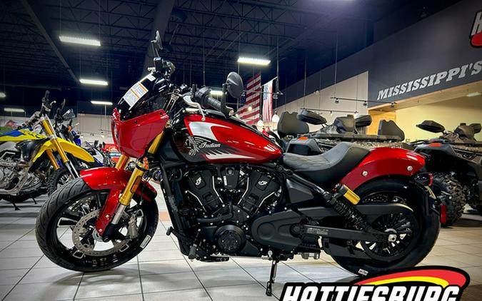 2025 Indian 101 Scout Sunset Red Metallic With Graphics