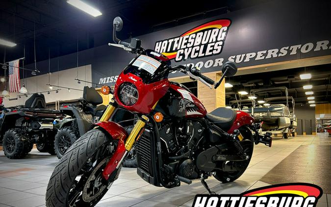 2025 Indian 101 Scout Sunset Red Metallic With Graphics