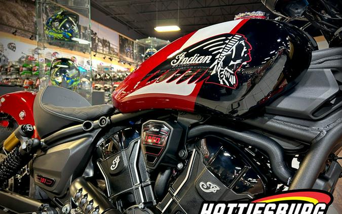2025 Indian 101 Scout Sunset Red Metallic With Graphics