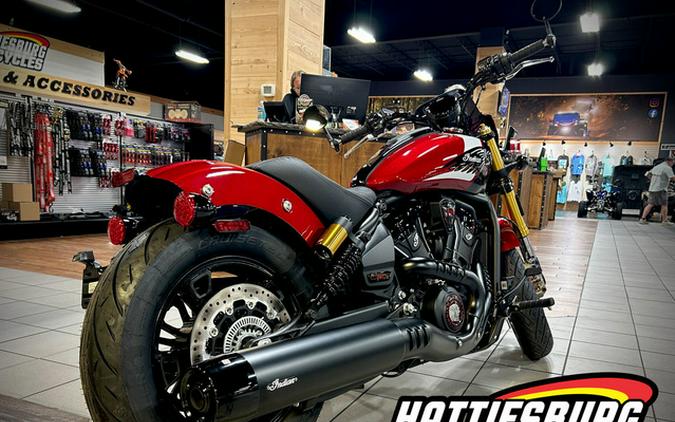 2025 Indian 101 Scout Sunset Red Metallic With Graphics