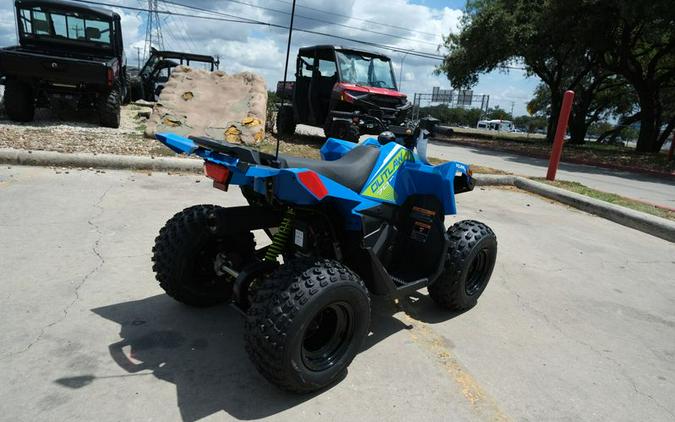 New 2025 POLARIS OUTLAW 70 EFI VELOCITY BLUE AND LIFTED LIME