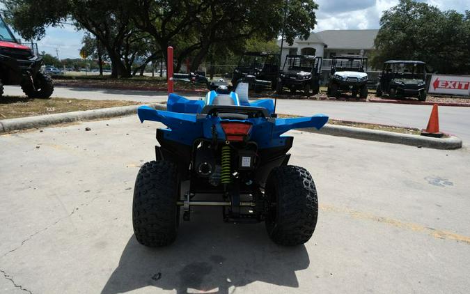 New 2025 POLARIS OUTLAW 70 EFI VELOCITY BLUE AND LIFTED LIME