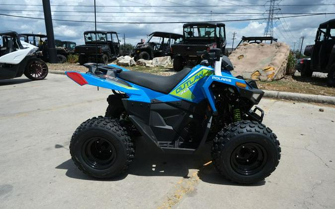 New 2025 POLARIS OUTLAW 70 EFI VELOCITY BLUE AND LIFTED LIME