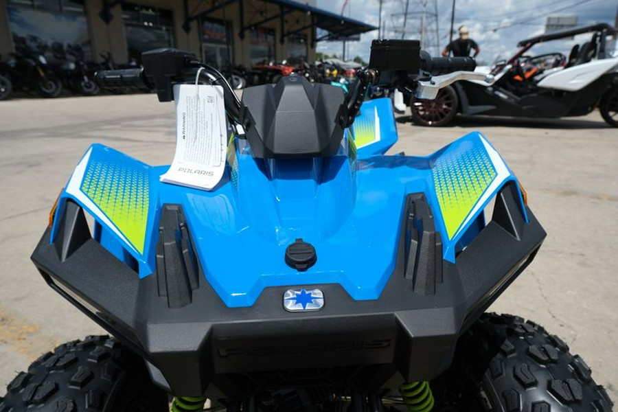 New 2025 POLARIS OUTLAW 70 EFI VELOCITY BLUE AND LIFTED LIME