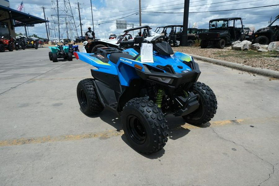 New 2025 POLARIS OUTLAW 70 EFI VELOCITY BLUE AND LIFTED LIME