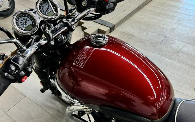 2023 Triumph Bonneville T120 Cordovan Red Silver Ice