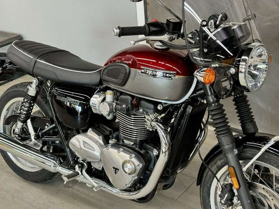 2023 Triumph Bonneville T120 Cordovan Red Silver Ice