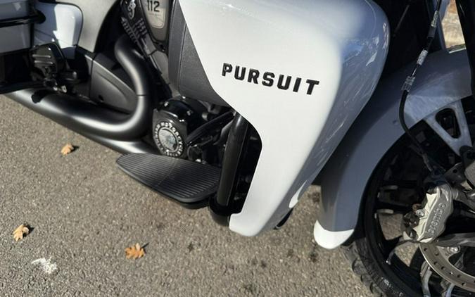 2025 Indian Pursuit Dark Horse W/Powerband Audio Ghost White Metallic Crystal / Black