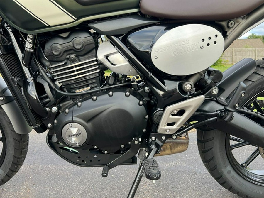 2024 Triumph Scrambler 400 X Matte Khaki Green / Fusion White