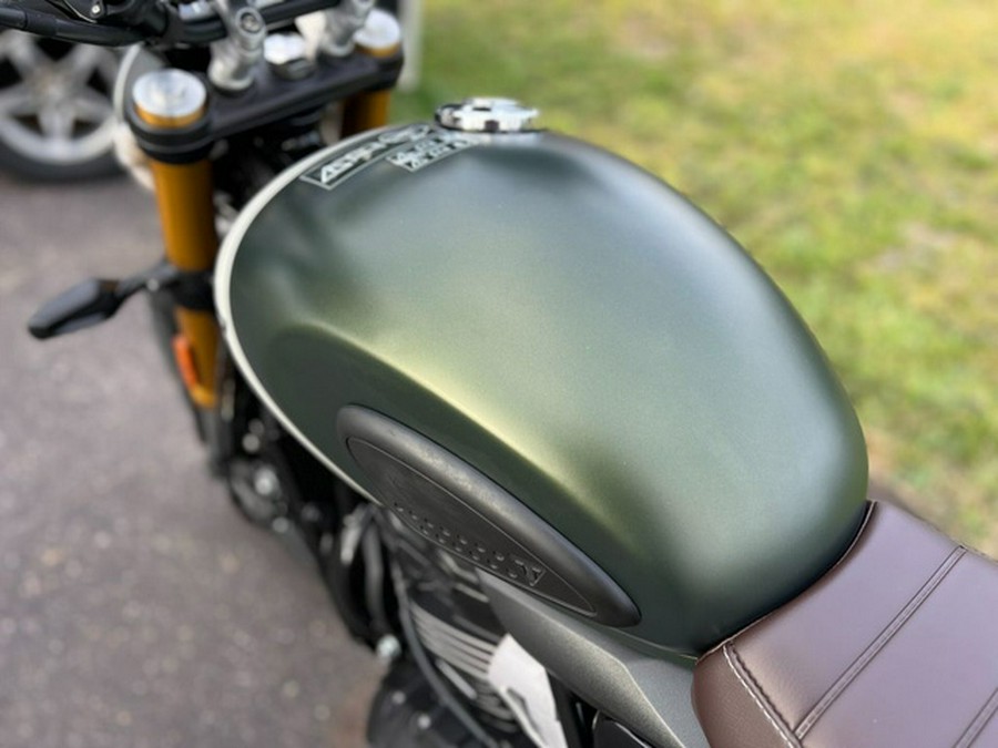 2024 Triumph Scrambler 400 X Matte Khaki Green / Fusion White