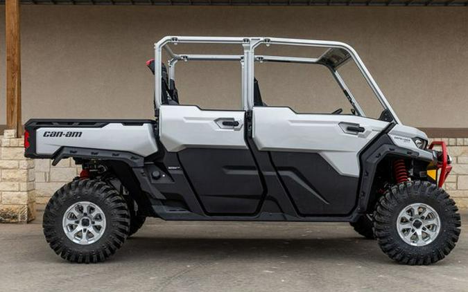 New 2024 CAN-AM DEFENDER MAX X MR WITH HALF-DOORS HD10 HYPER SILVER & LEGION RED