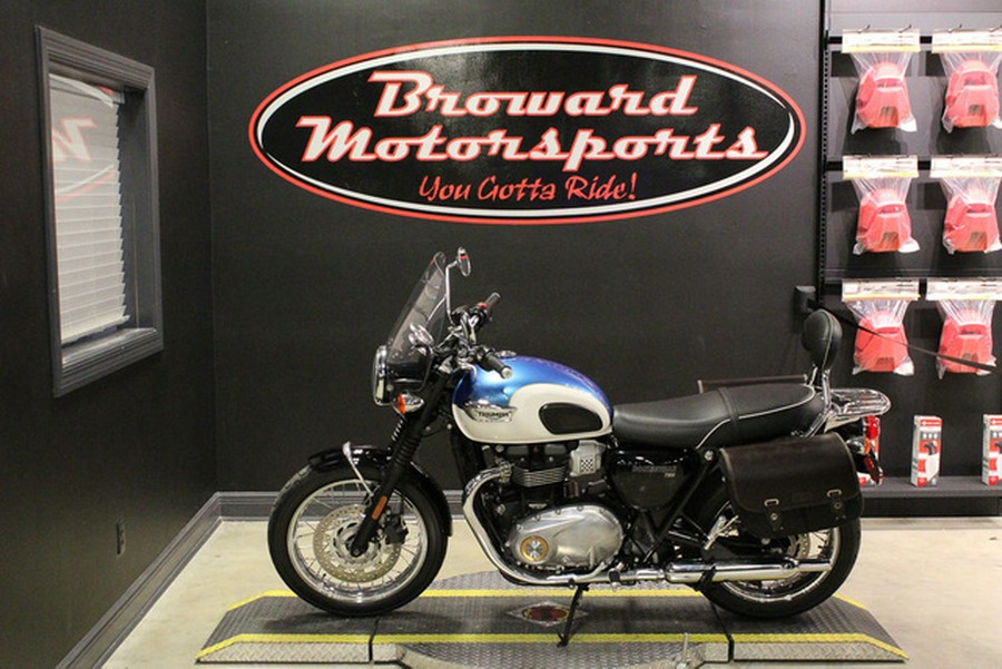 2019 Triumph Bonneville T100 Fusion White and Aegean Blue