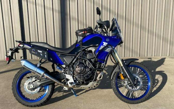 2024 Yamaha TENERE 700 BLUE WITH ENGINE GUARDS, DELKEVIC EHAUST, GEL SEAT, PIRELLIE SCORPION RALLY STR TIRES, SA