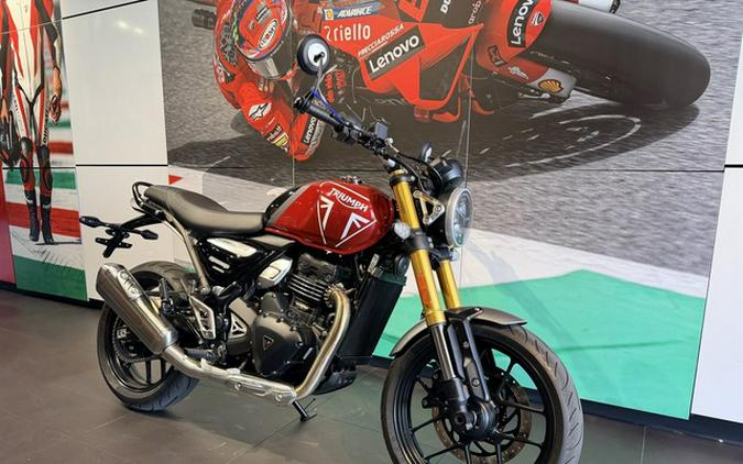 2025 Triumph Speed 400 Carnival Red Storm Grey