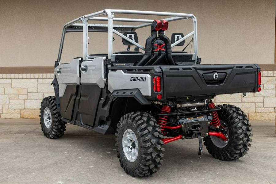 New 2024 CAN-AM DEFENDER MAX X MR WITH HALF-DOORS HD10 HYPER SILVER & LEGION RED