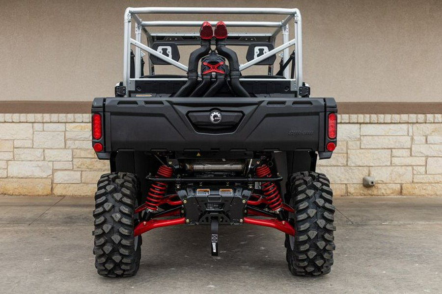 New 2024 CAN-AM DEFENDER MAX X MR WITH HALF-DOORS HD10 HYPER SILVER & LEGION RED